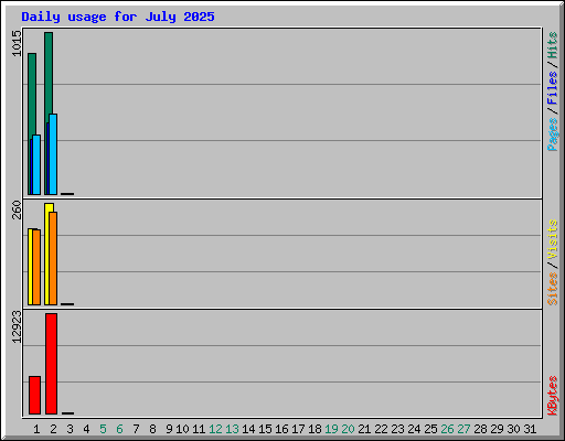 Daily usage for July 2025
