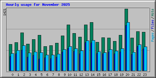 Hourly usage for November 2025