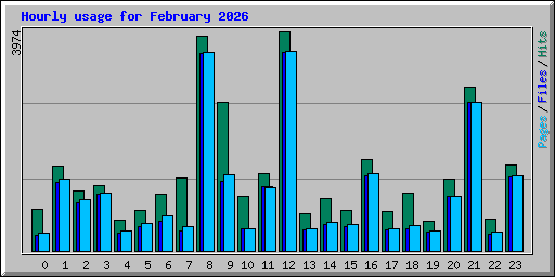 Hourly usage for February 2026