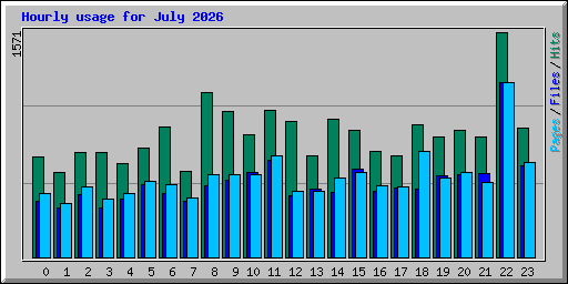 Hourly usage for July 2026